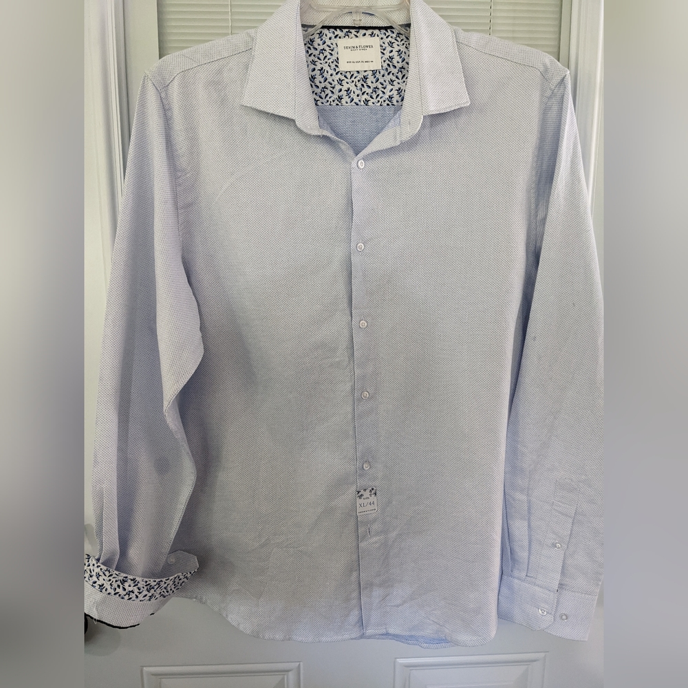 DENIM AND FLOWER MEN'S SHIRT